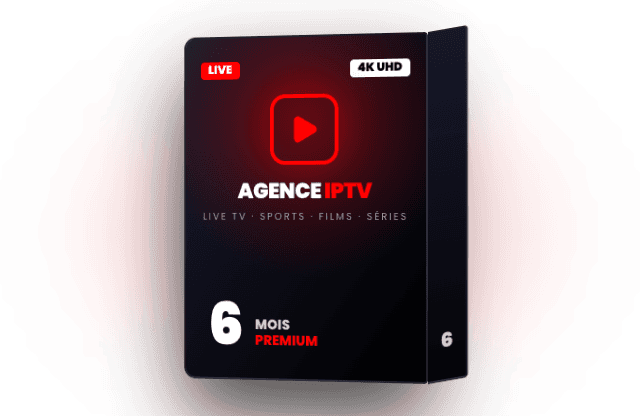 Abonnement IPTV 6 mois Agence IPTV, 4K, chaînes en direct et VOD